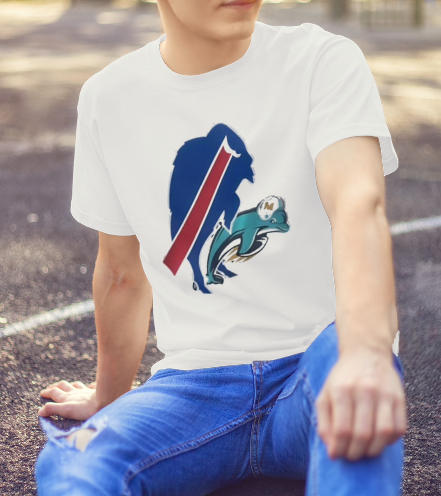 Buffalo Bills Doggy Miami Dolphins T-Shirt