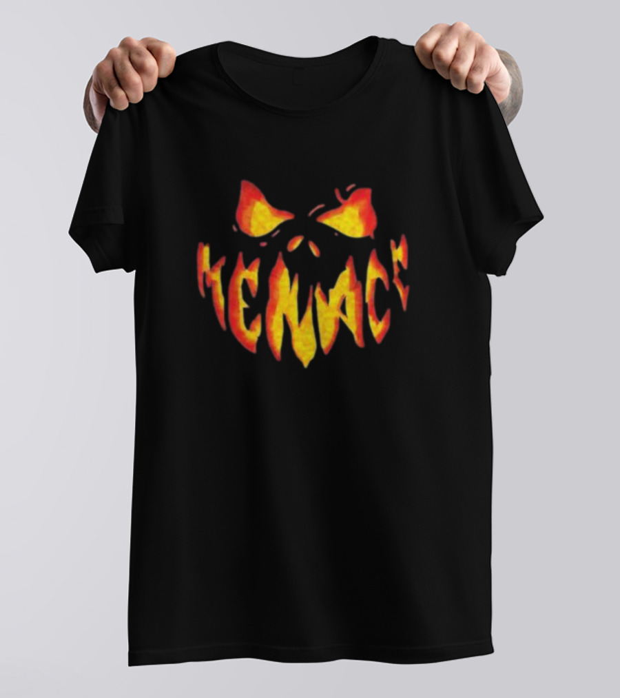 Menace Halloween Pumpkin Face T-Shirt