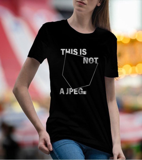 Jasmine This Is Not A Jpeg Geometric Outline T-Shirt