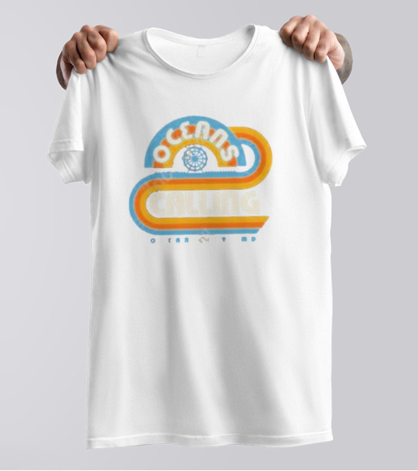 Oceans Calling Ocean City MD Festival Rainbow Lineup T-Shirt