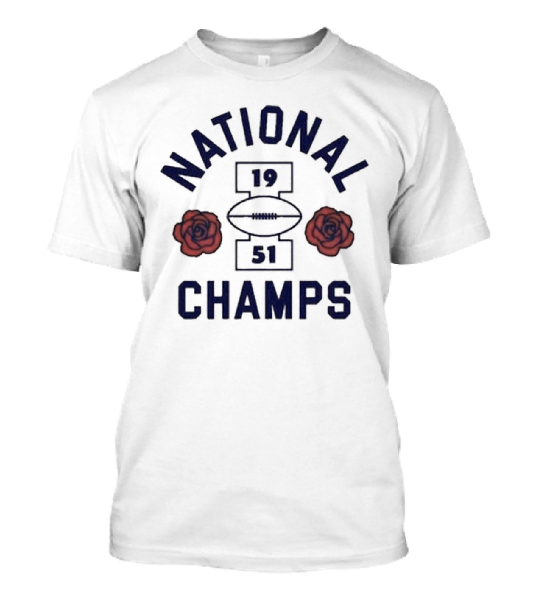 1951 Illinois National Champs Football Vintage Roses T-Shirt