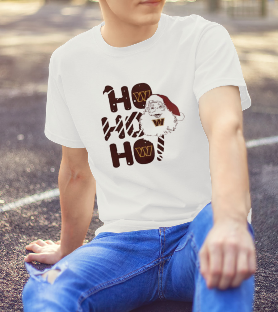 Washington Commanders Christmas Santa Ho Ho Ho T-Shirt