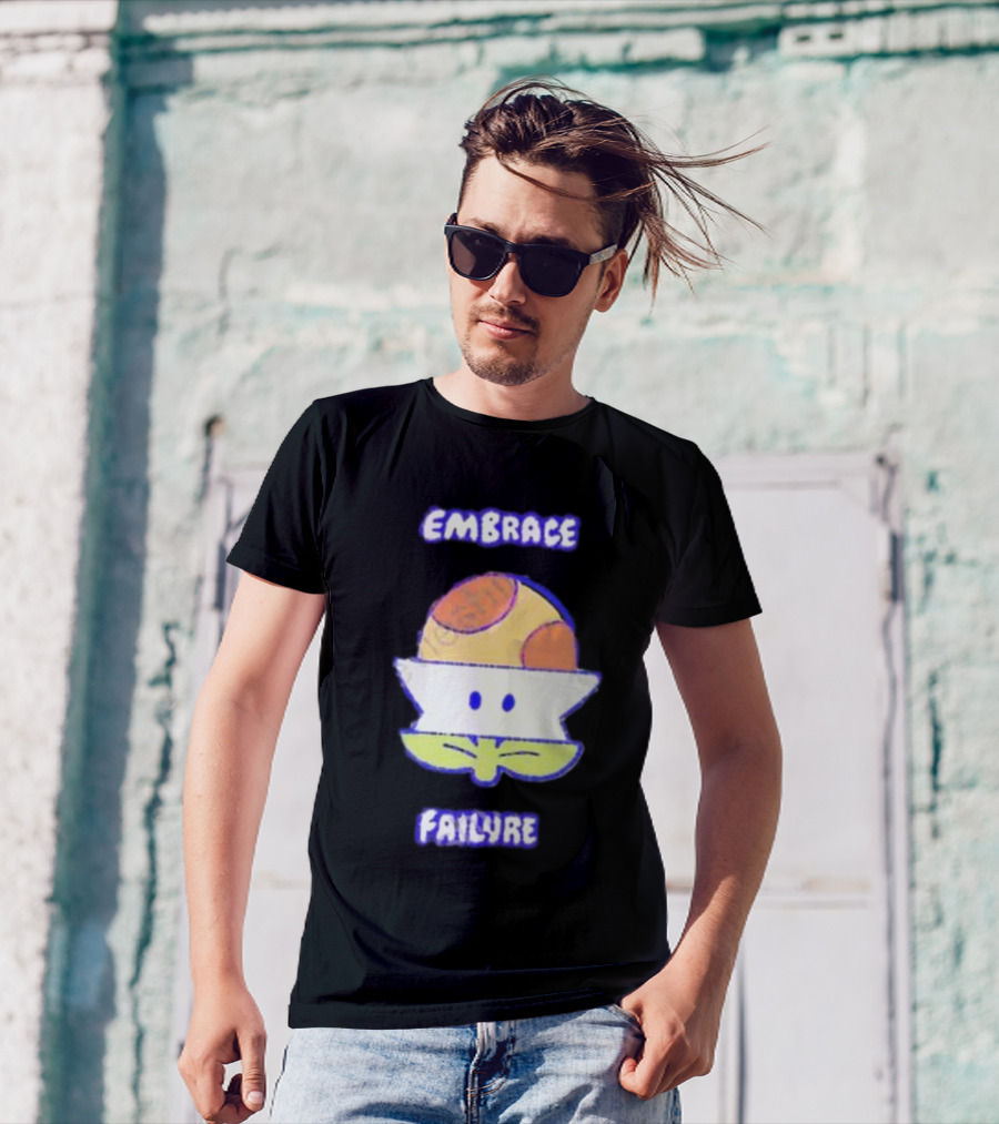 Embrace Failure Evantickles Pixel Mushroom T-Shirt