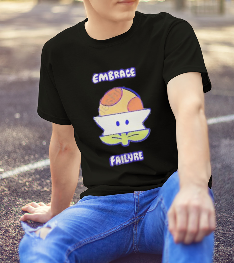 Embrace Failure Evantickles Pixel Mushroom T-Shirt