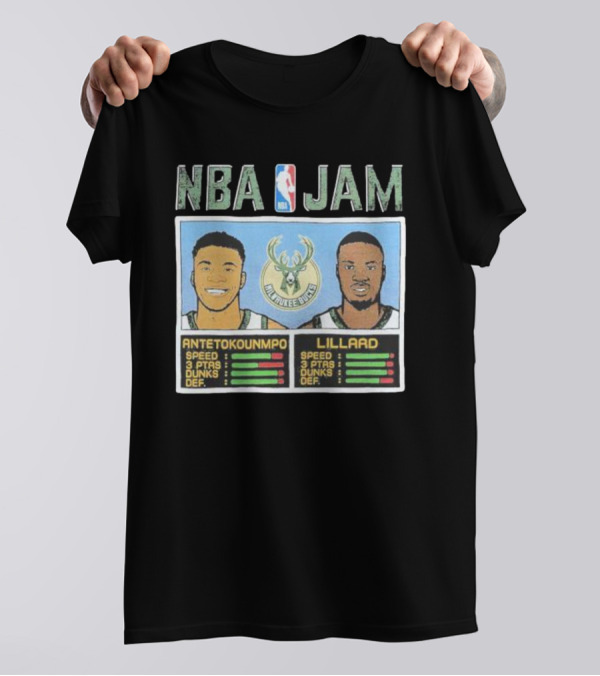 NBA Jam Milwaukee Bucks Antetokounmpo Lillard T-Shirt