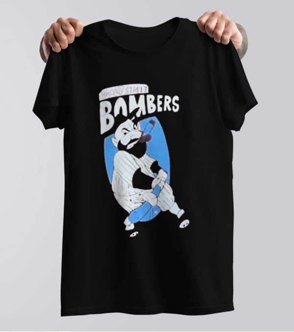 Phillies Marlins Playoff Broad Street Bombers Baseball Player With Bat And Beard T-Shirt