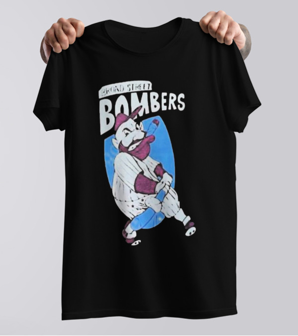 Broad Street Bombers Cartoon Baseball Character T-Shirt