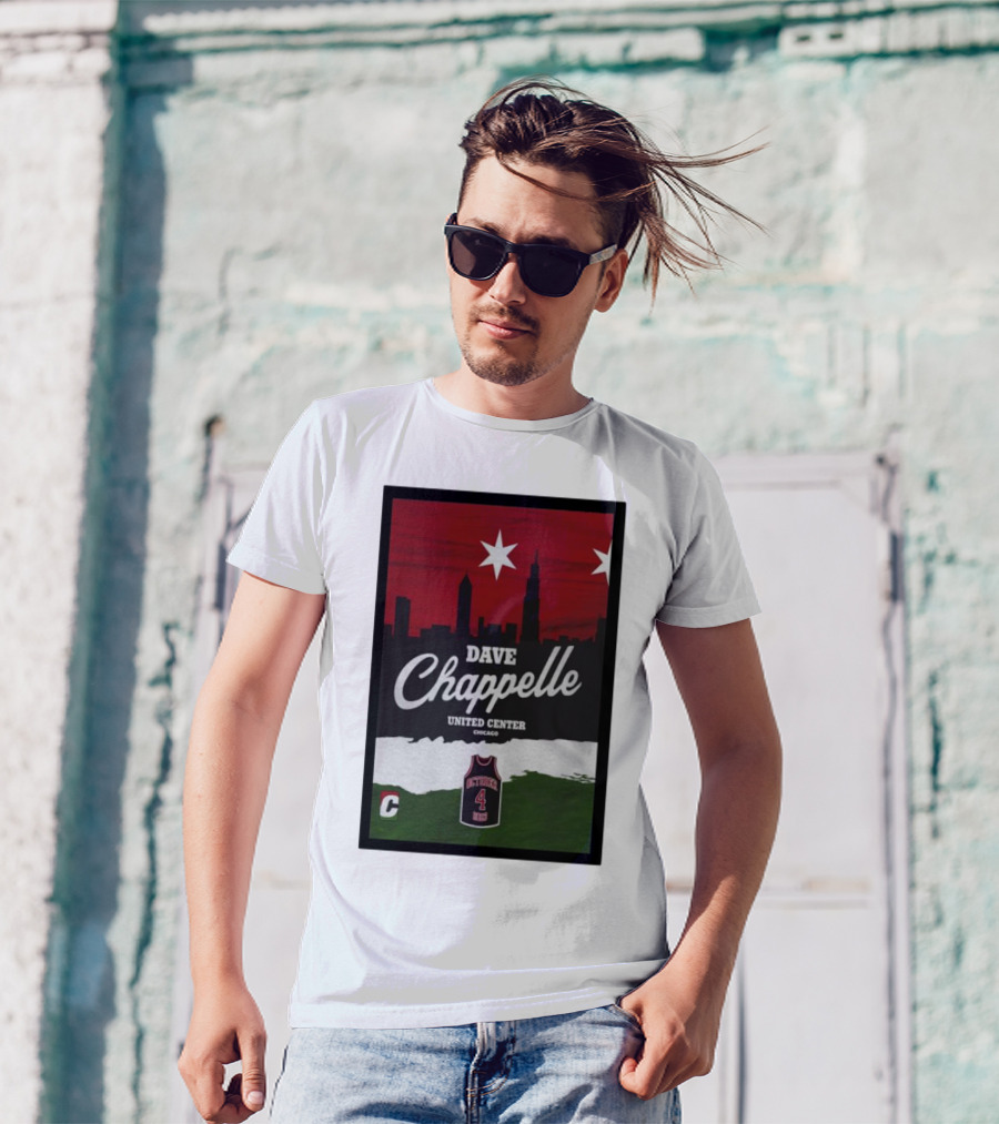 Dave Chappelle United Center Chicago October 4 Basketball Skyline T-Shirt