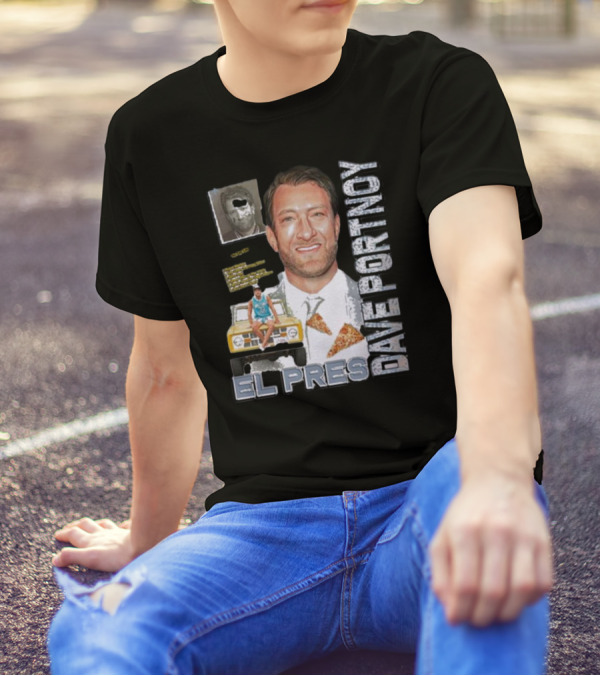 Dave Portnoy El Pres Pizza Car Collage T-Shirt