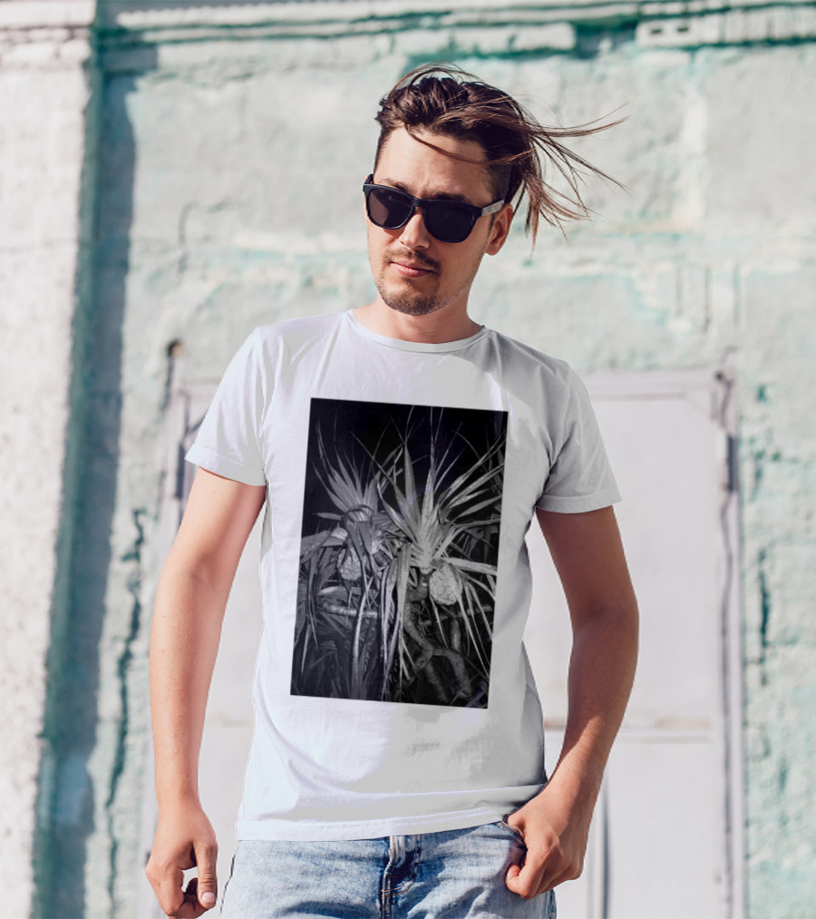 Ichiko Aoba Adan Backprint Monochrome Botanical Merch T-Shirt