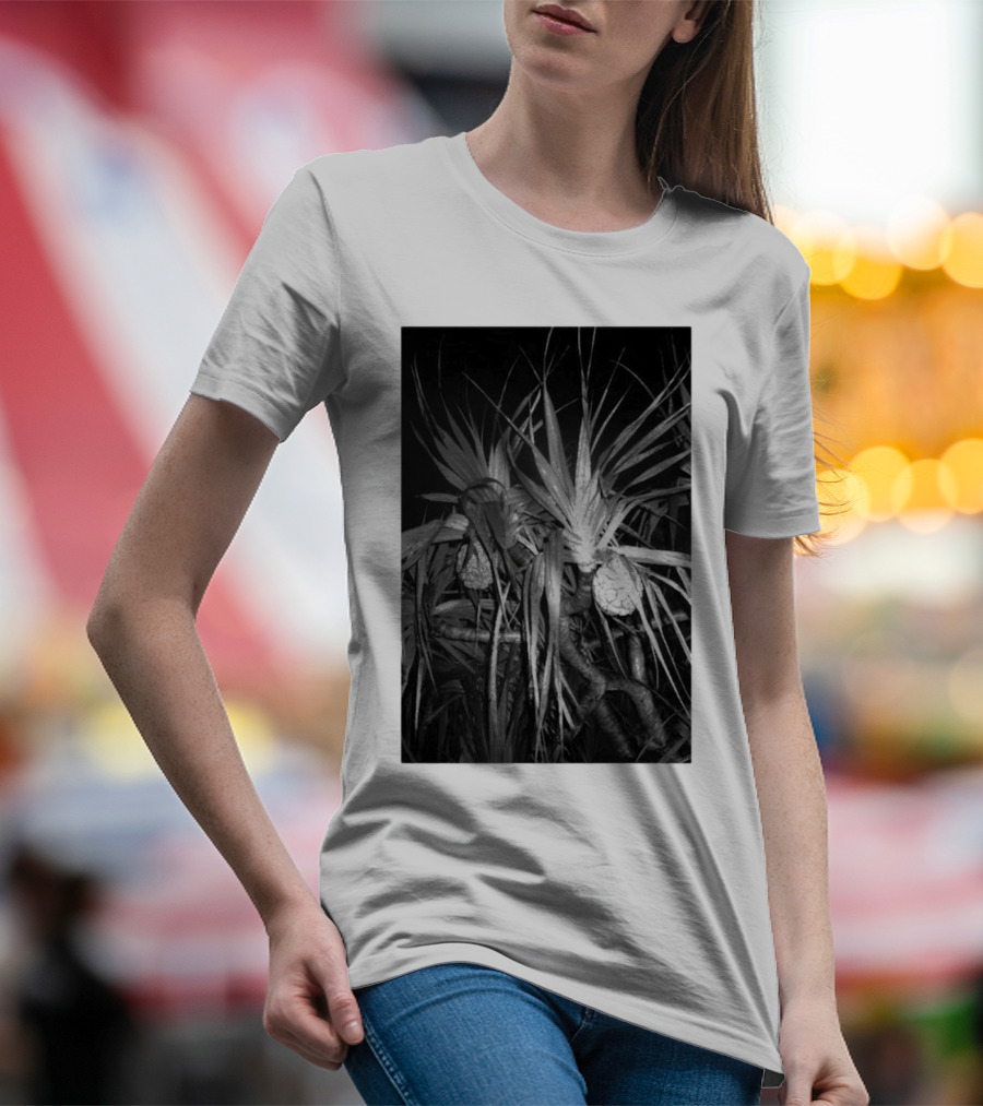 Ichiko Aoba Adan Backprint Monochrome Botanical Merch T-Shirt
