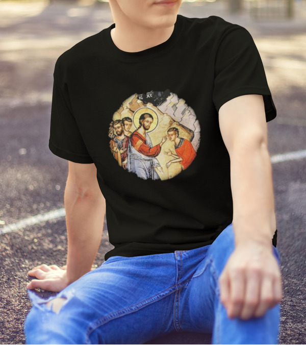 IC XC Jesus Byzantine Icon Healing Scene T-Shirt