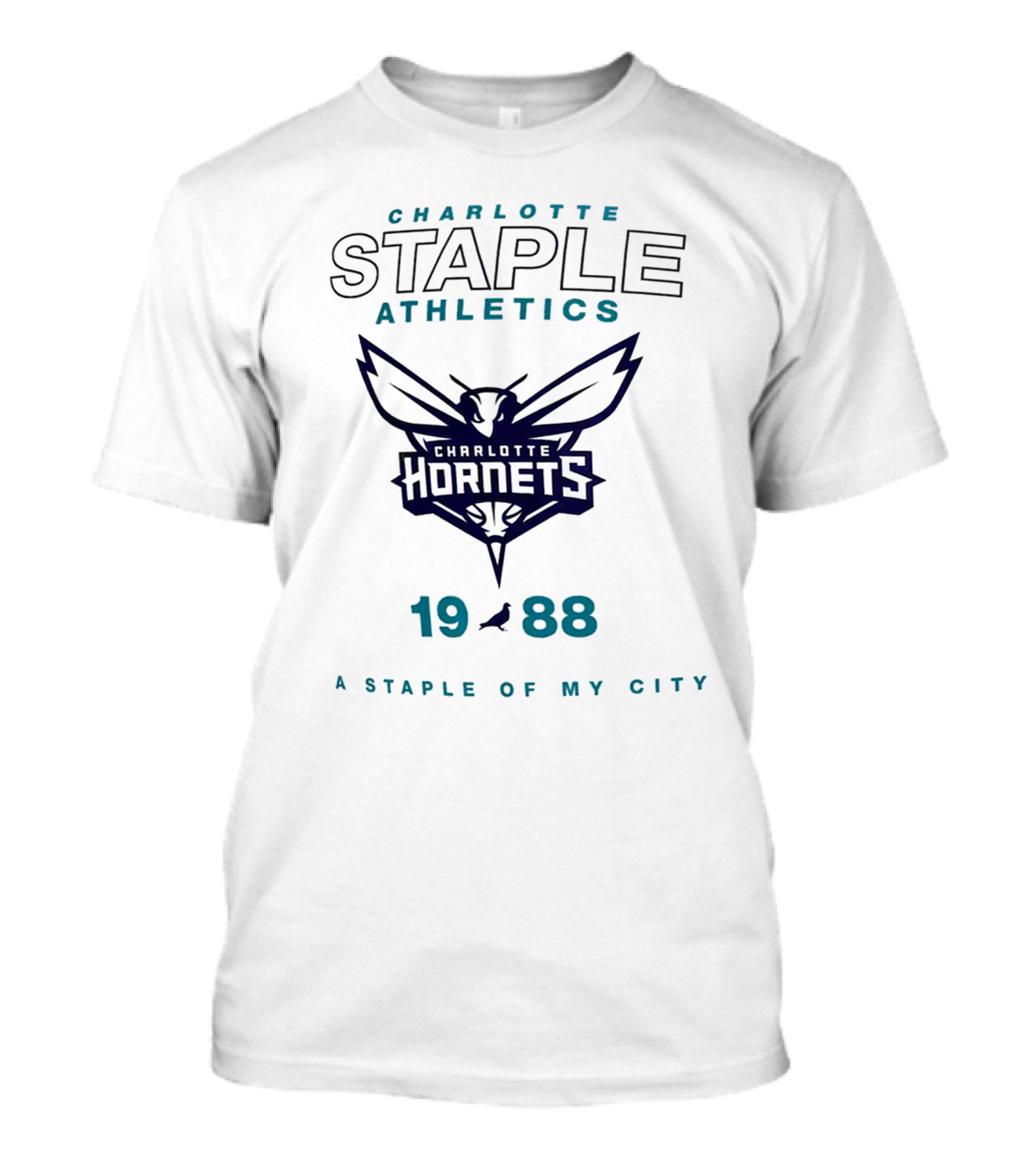 Charlotte Hornets Staple Athletics 1988 A Staple Of My City T-Shirt