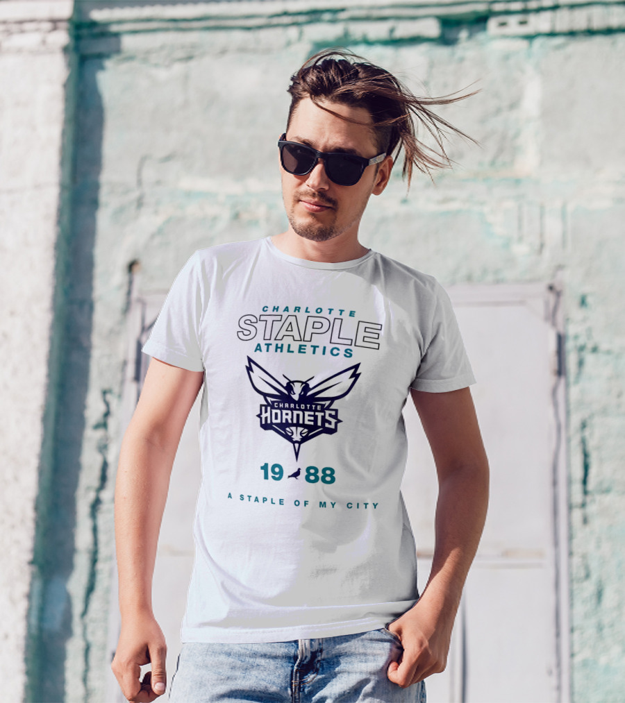 Charlotte Hornets Staple Athletics 1988 A Staple Of My City T-Shirt