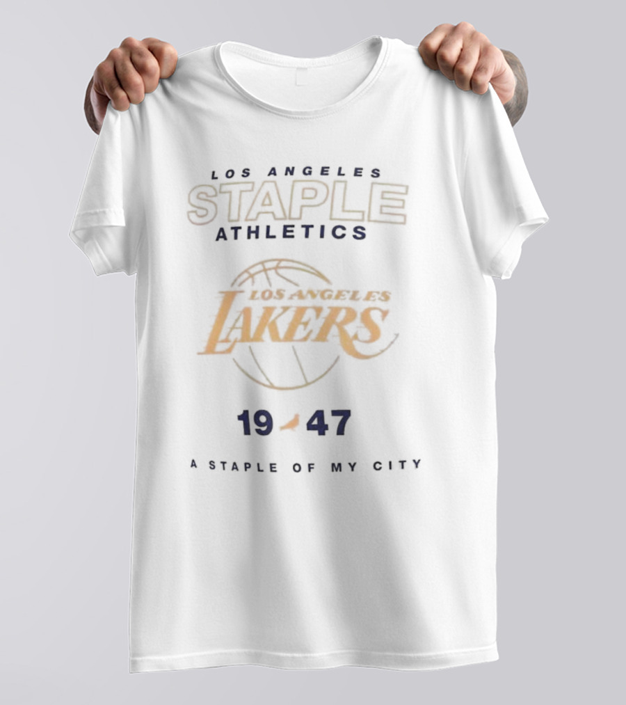 Los Angeles Staple Athletics Lakers 1947 A Staple Of My City T-Shirt