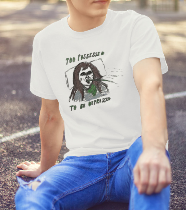 Too Possessed To Be Depressed Vomiting T-Shirt