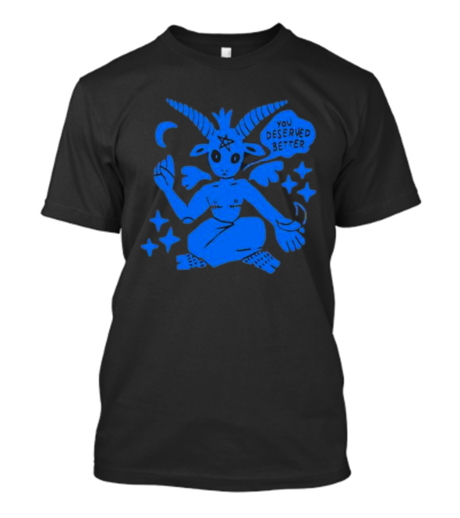 You Deserve Better Blue Baphomet Aesthetic With Stars And Crescent Moon T-Shirt