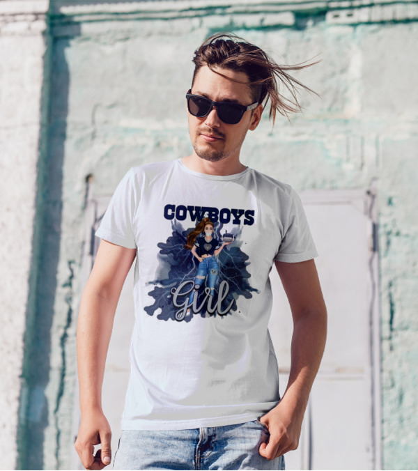 Cowboys Girl Unique Womens Dallas Cowboys Football Fan Fashion T-Shirt