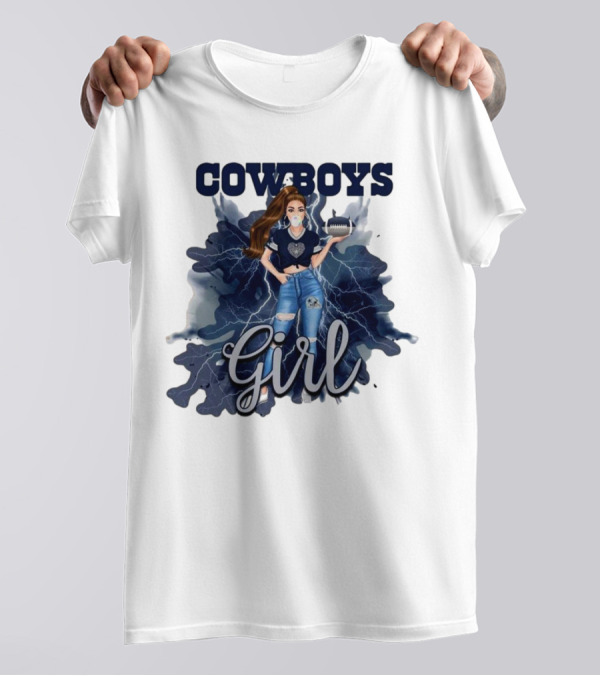 Cowboys Girl Unique Womens Dallas Cowboys Football Fan Fashion T-Shirt