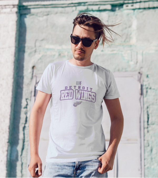 Detroit Red Wings Hockey Fights Cancer Levelwear Richmond T-Shirt