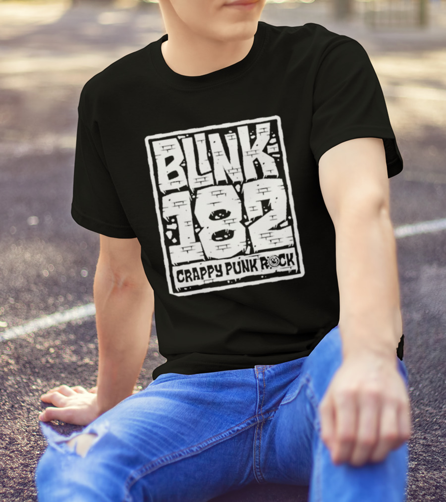 BLINK 182 Crappy Punk Rock Brick Wall T-Shirt