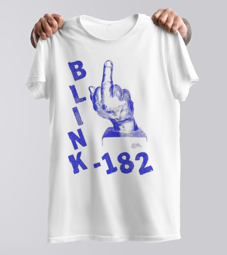 Blink 182 Blue Middle Finger T-Shirt