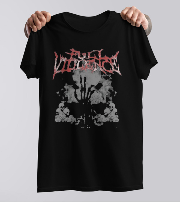 Full Violence Bones Take It In Blood I'm Back Skulls And Moon T-Shirt
