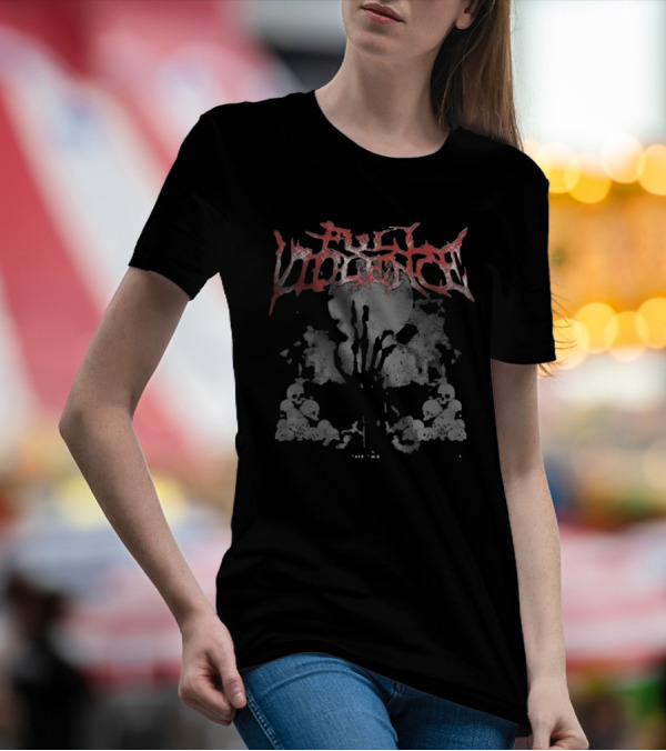 Full Violence Bones Take It In Blood I'm Back Skulls And Moon T-Shirt