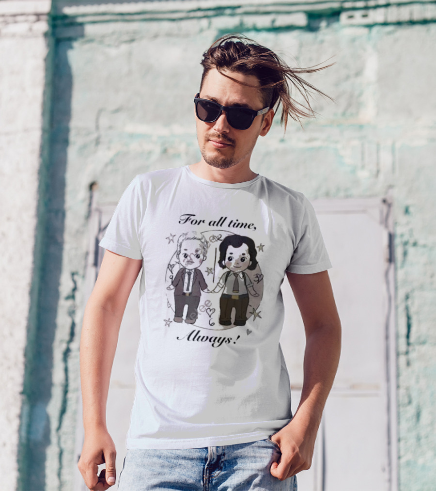 For All Time Always Adorable Cartoon Characters With Stars And Hearts T-Shirt