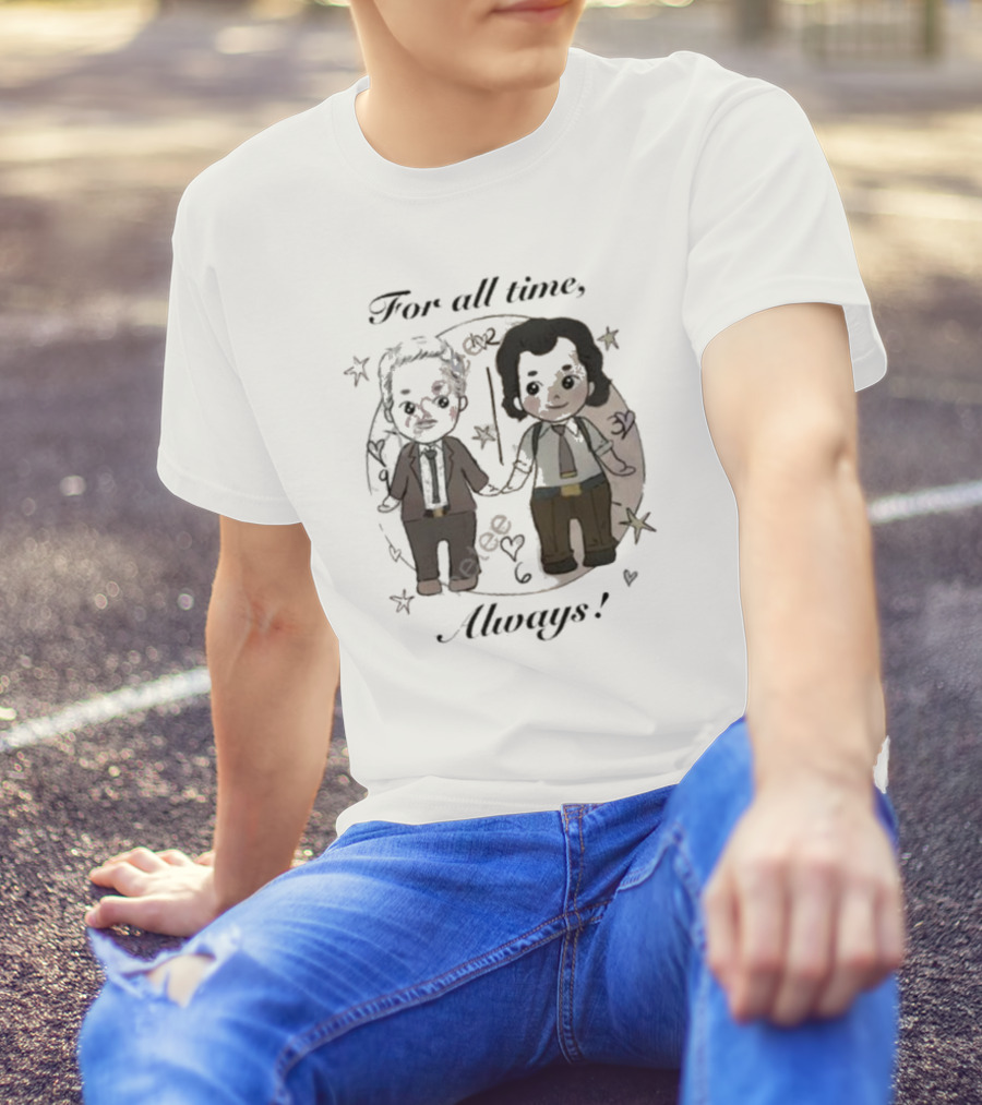 For All Time Always Adorable Cartoon Characters With Stars And Hearts T-Shirt