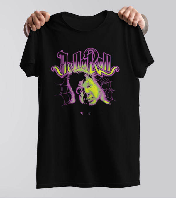 Jelly Roll Spiderweb Neon Face T-Shirt