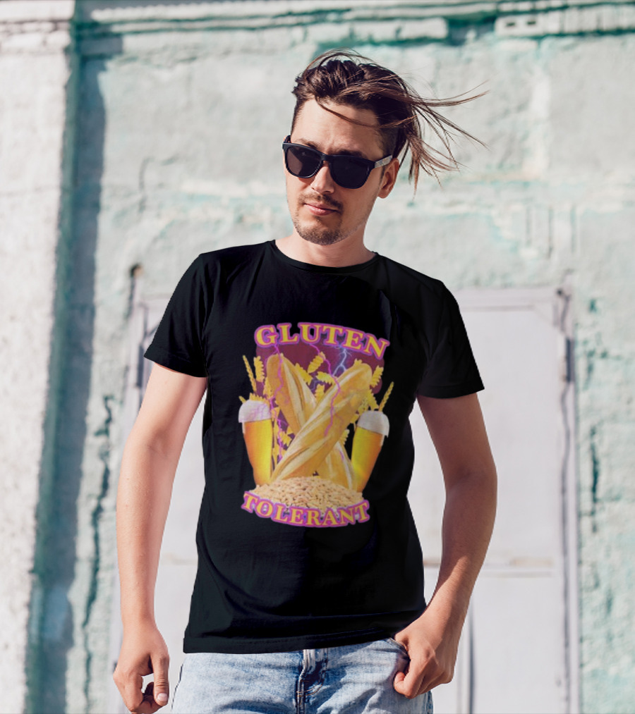 Gluten Tolerant Baguette Wheat Beer Lightning T-Shirt