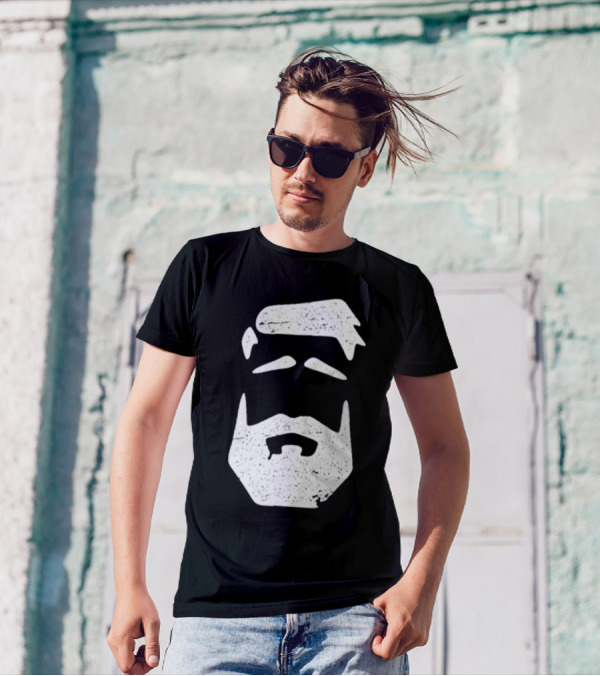 Better Man Beard Textured Face T-Shirt