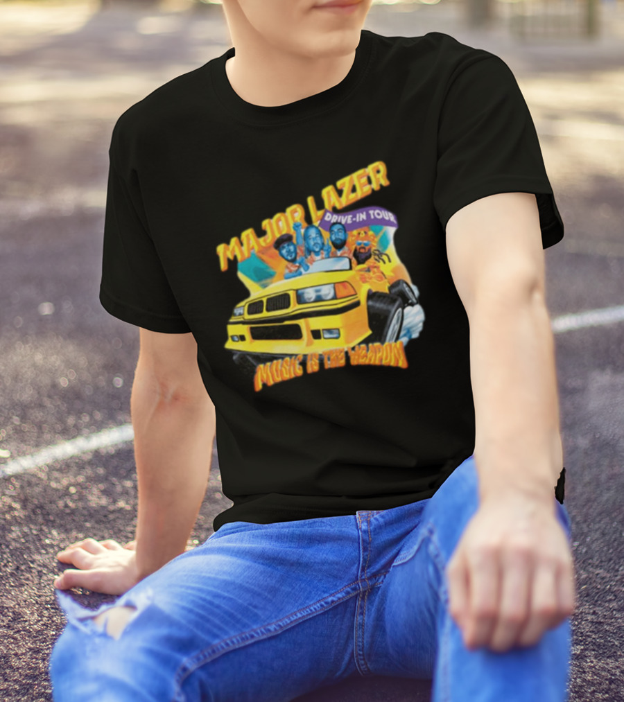 Major Lazer Drive-In Tour Music Is The Weapon T-Shirt