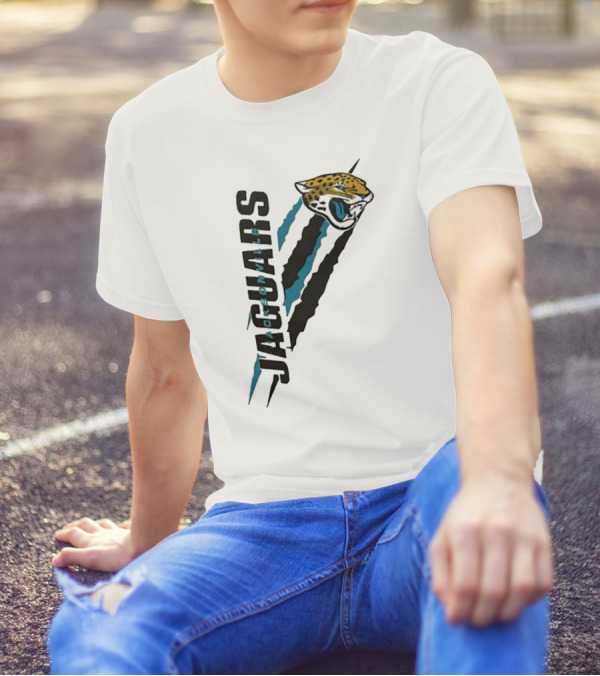 Jacksonville Jaguars Logo Scratch Claw Marks Starter Series T-Shirt