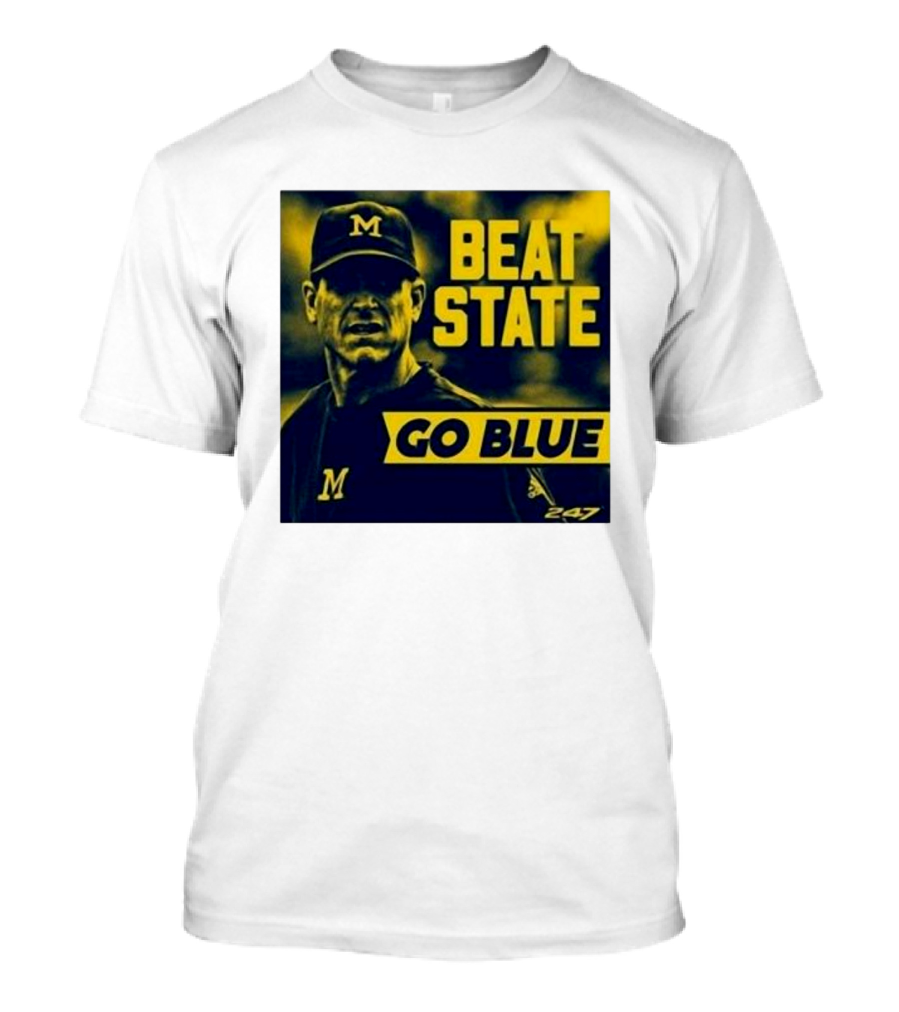 Beat State Go Blue Michigan Wolverines M 247 T-Shirt