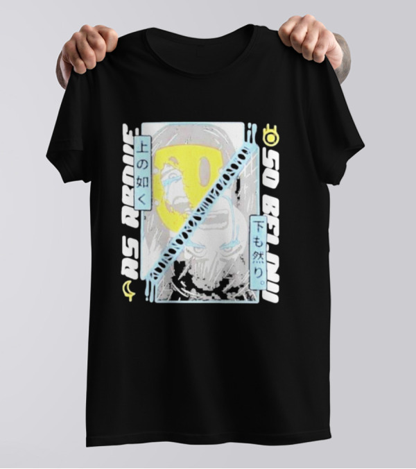 As Above So Below Yellow Mask Dual Face T-Shirt
