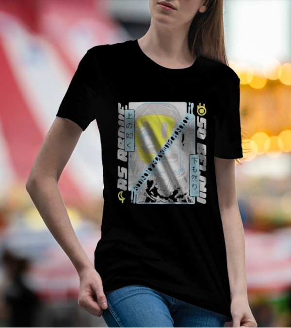 As Above So Below Yellow Mask Dual Face T-Shirt