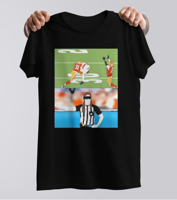 Rita Oak Day 40 Ref Box Blindfolded Referee Football Scene T-Shirt