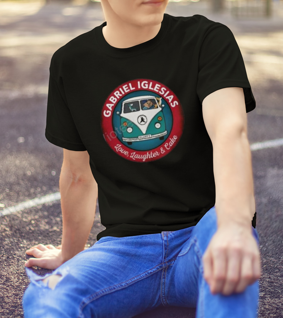 Gabriel Iglesias Fluffy Love Laughter Cake VW Bus T-Shirt