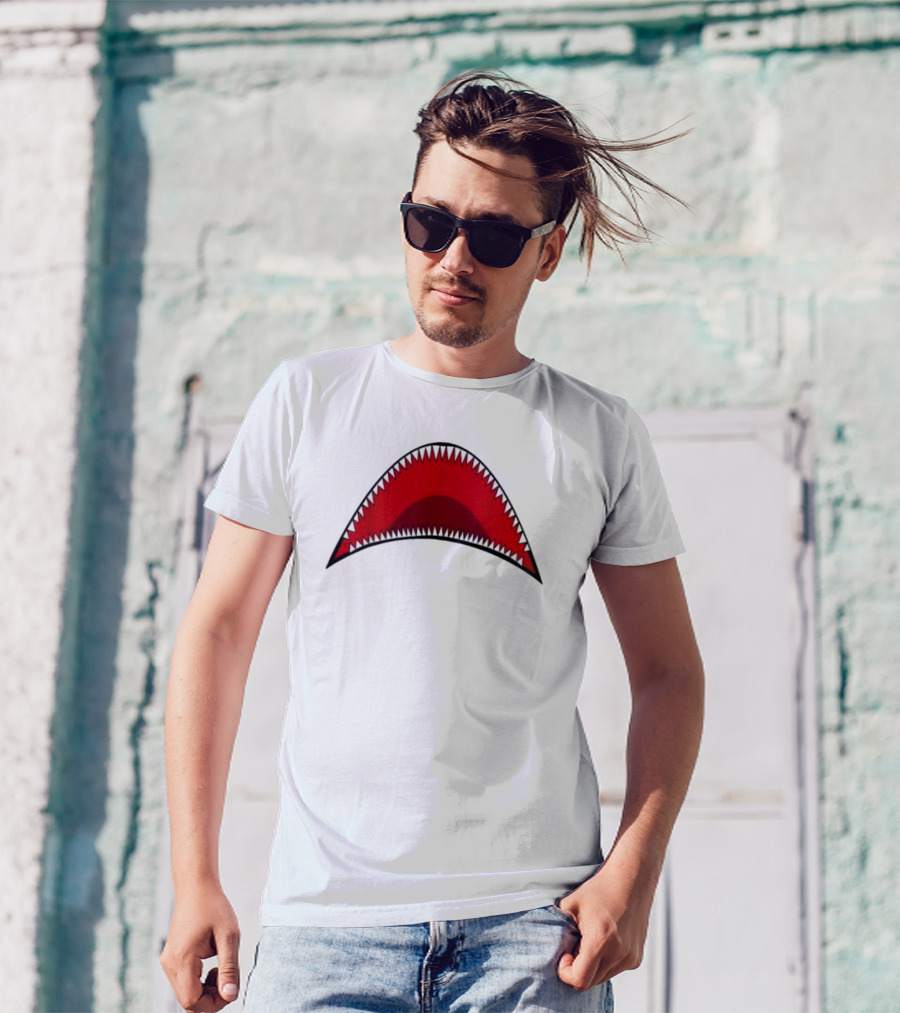 Shark Mouth Teeth Graphic Apparel Bape Icon T-Shirt