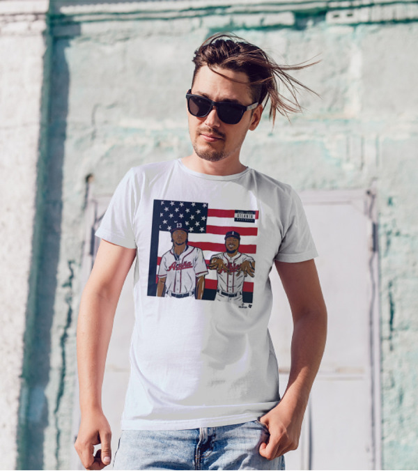 Outkast Stankonia Ronald Acuna Jr Ozzie Albies American Flag Baseball T-Shirt