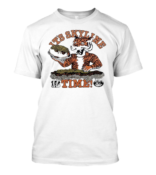 It's Skyline Time Cincinnati Bengals Tiger With Skyline Chili T-Shirt