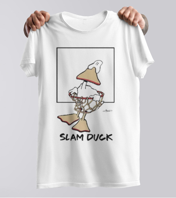 Vintage John Baron Slam Duck Basketball Humor T-Shirt