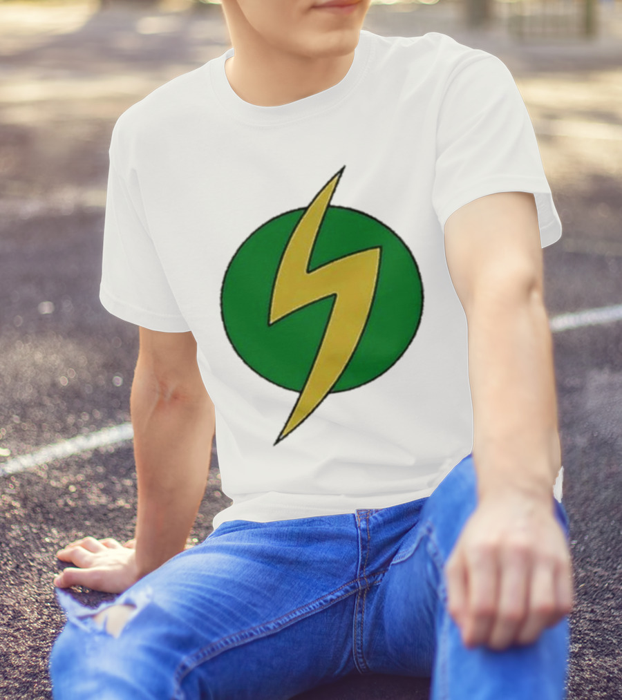 PowerEdd Green Yellow Lightning Bolt T-Shirt