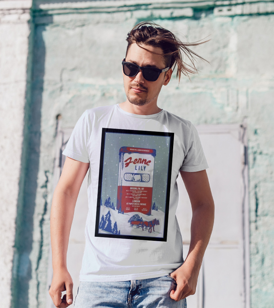 Fenne Lily December Brooklyn London Concert Tour Dates Poster Winter Scene T-Shirt
