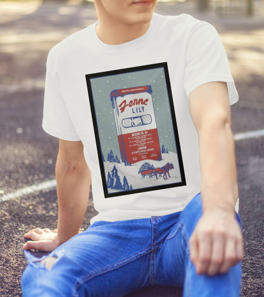 Fenne Lily December Brooklyn London Concert Tour Dates Poster Winter Scene T-Shirt