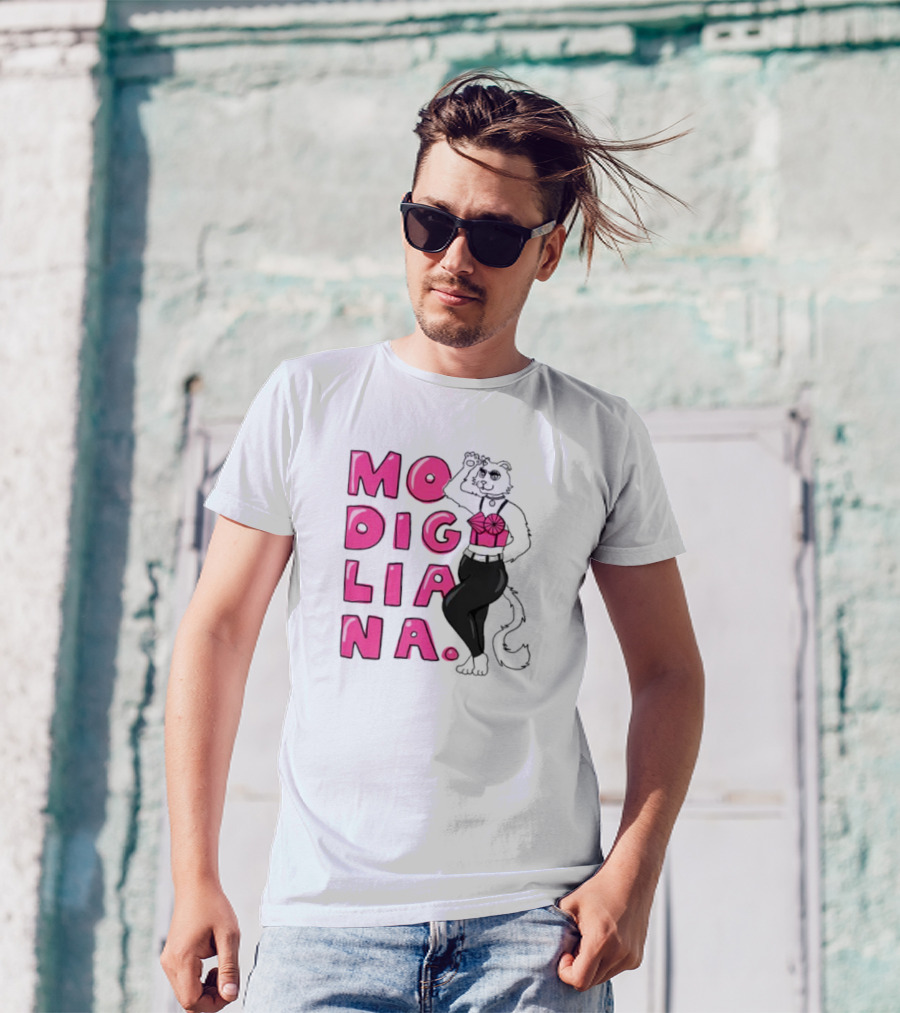 Modigliana Cat Fashion Style T-Shirt