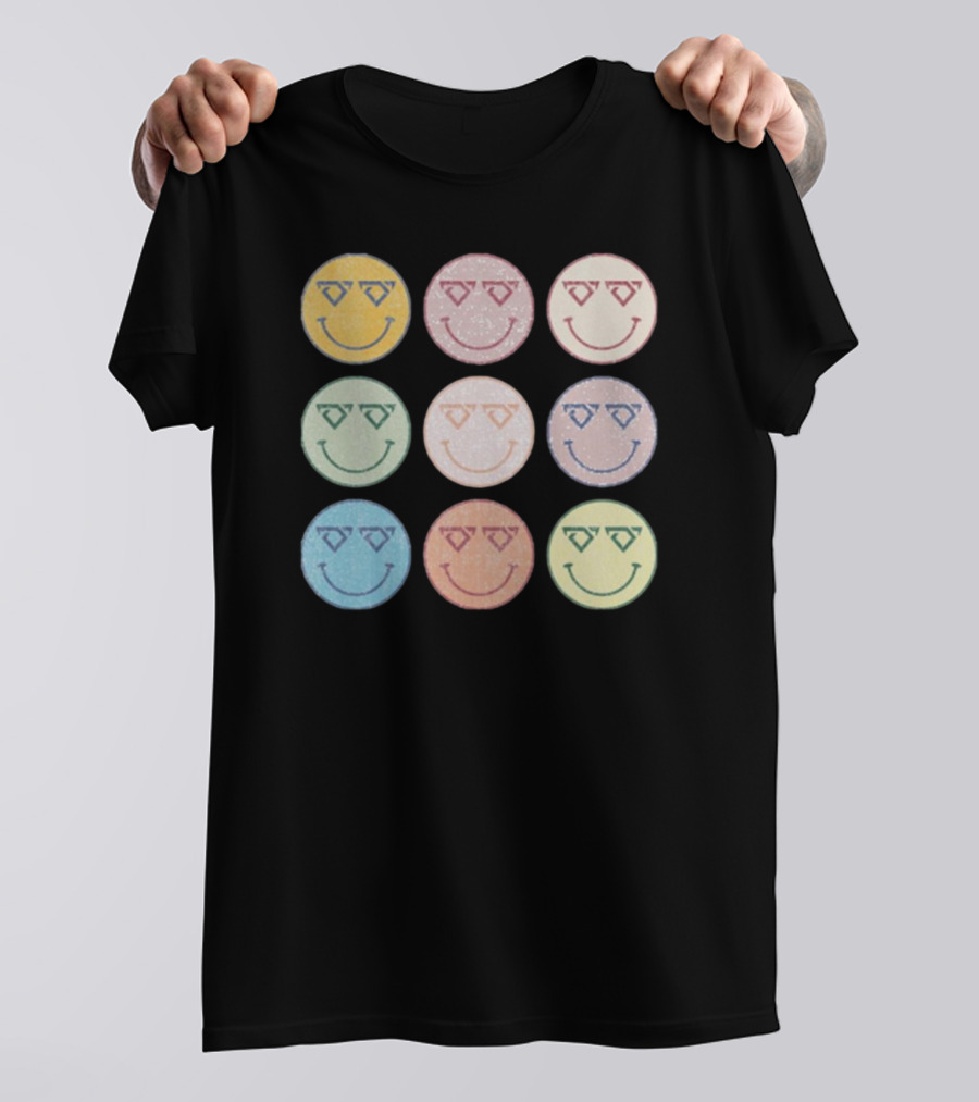 Cody Johnson Cojo Smiley Sunglasses Nine Colorful Faces T-Shirt