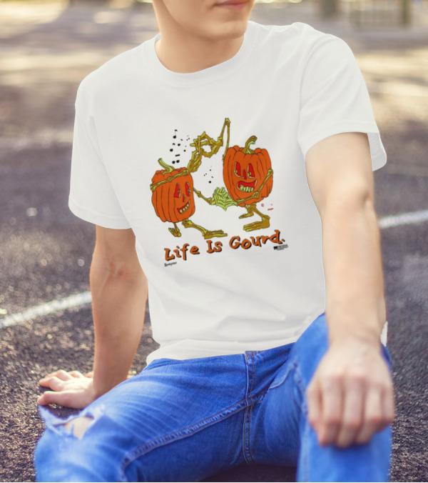 Online Ceramics Dancing Skeleton Pumpkins Life Is Gourd T-Shirt